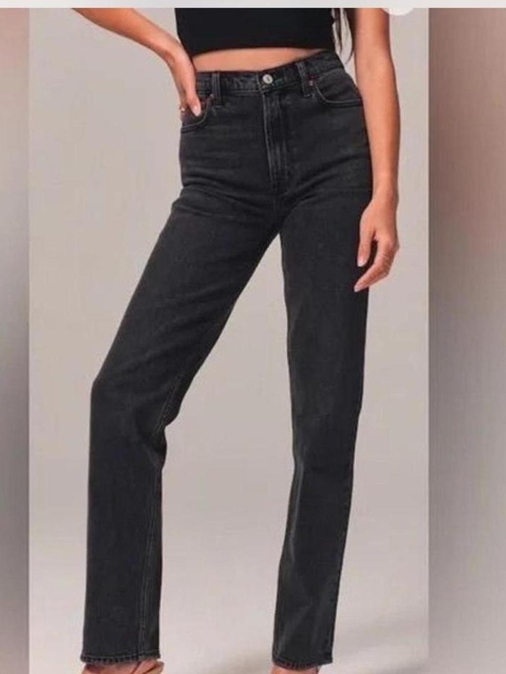 Abercrombie & Fitch Women's Skinny Jeans in Faded Black